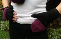 100% Alpaca mittens with cape
