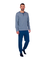Pajama Set Basic Long Sleeve Cotton For Men Modas Kayita