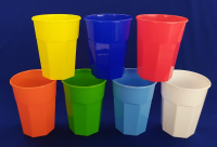 10 OZ. COLORS PLASTIC PP FACETED CUP