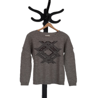 Sweater for Women 100% Highland Wool with Front Design