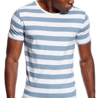Striped Short-Sleeved Men's T-Shirt.