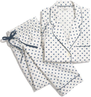 Long-Sleeved Women's PJ Set with Pants in Cotton Spandex and Full Over Print.