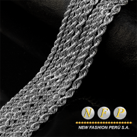 10k and 14k White Gold Chains