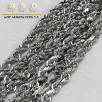 10k and 14k White Gold Chains
