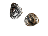 Silver Runway Feline Ring  |Curve Ring | Peruvian Silver 925 |Pre - Columbian Jewelry |