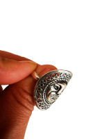 Silver Runway Feline Ring  |Curve Ring | Peruvian Silver 925 |Pre - Columbian Jewelry |