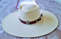 Palma Macora Straw Hat with Chalan Style Design