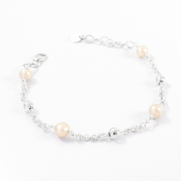 Ball Freshwater Pearls 925 Sterling Silver Bracelets - Baliq