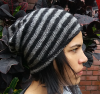 Alpaca Hat with Stripes 