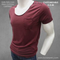 100% Pima Cotton Round Neck T-Shirt. 150grsm.