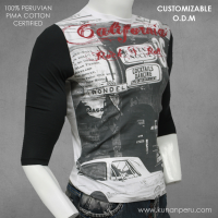 100% Pima Cotton "V" Neck T-SHIRT. 150gr.