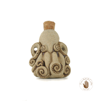 Ceramic Raku Bottle Octopus