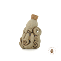 Ceramic Raku Bottle Octopus