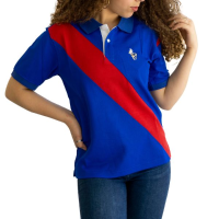 100% Cotton Polo Style Lady Polo with Red Stripe 2