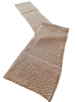 Knit Crossed Cable Baby Alpaca Scarf With Hand Rest - Knit Lab Peru