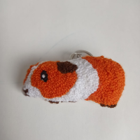 Embroidered Guinea Pig Keychain