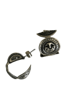 Silver Qanwan Feline Earrings |Hugguies Earring | Peruvian Silver 925 |Pre - Columbian Jewelry | 
