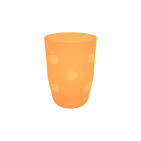 Glass Little Apple Orange 