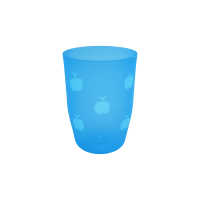 Glass Little Apple Blue 