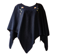 Embroidered Alpaca Poncho