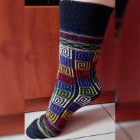 Multicolored Alpaca socks.