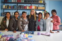 Our founder Raffaella Raffo with our partners Lidia Quiñoñez, Rosario Samaniego, Milagros Santiago, Marlene López, Yessica Cáceres, y Betty Reyes.