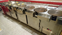 Refrigerated Display with Plates for Crepes