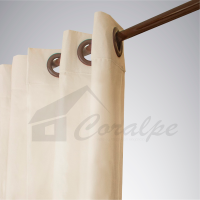 100% Peruvian cotton curtain with cedar wood eyelet