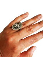 Silver Tami Feline Ring  | Flat Ring | Peruvian Silver 950 |Pre - Columbian Jewelry |