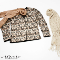  Jacquard Alpaca Cardigan