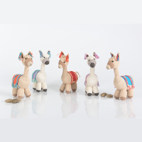 Hand-woven Cotton llama Doll with Native Colors Blanket