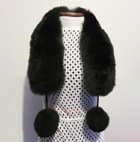 Scarf Made of Alpaca Huacaya with Pompons