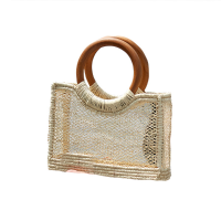 Handwoven Wallet with Wooden Handles Aurelia Mini 