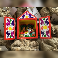 Ayacuchano Altarpiece of Ceramic Plaster and Tripley