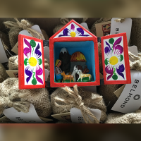 Ayacuchano Altarpiece of Ceramic Plaster and Tripley