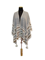Gray Geometric Cape, front view
