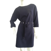 Boat Neck Dress with Strap