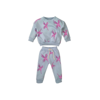 100% Pima Cotton Flannel Jumpsuit for Children with Hummingbird Print