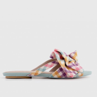Marisol Textile and Leather Flat Multicolor