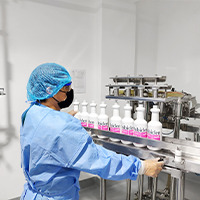 Worker Packaging the Products