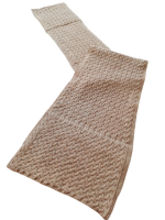 CROSSED CABLE SCARF WITH HAND REST 100% BABY ALPACA