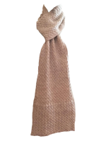 CROSSED CABLE SCARF WITH HAND REST 100% BABY ALPACA