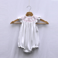 Baby Juampsuit with Handmade Smock Embroidery