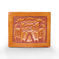 Hand Carved Men's Leather Wallet 