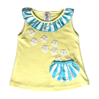 Floral Tank 100% Pima Cotton 100gr. Size 3 Go & Do