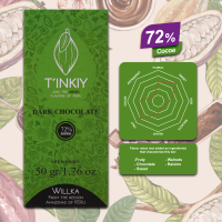 Dark Chocolate Bar 72% Cocoa  Bar of 50 g Tinkiy