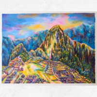 Machu Picchu Oil Painting - Handmade