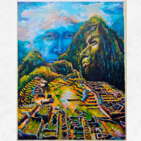 Machu Picchu Oil Painting - Handmade 2