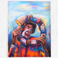 Wajrapuco Oil Painting - Handmade