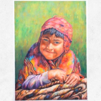Oil Painting Pastorita - Handmade